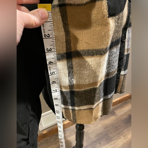 Plaid Print Drop Shoulder Coat - Picture 9 of 13